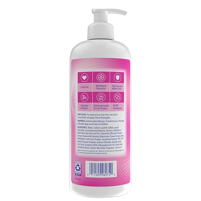 Vagisil Feminine Wash for Intimate Area Hygiene, Odor Block, Gynecologist Tested, Hypoallergenic, 16.9 oz with Pump