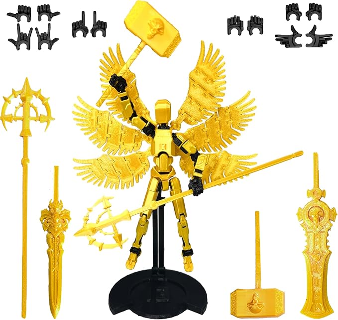 (Assembly Completed) T13 Action Figure Set,Titan 13 Robot Movable Action Figure,3D Printed T13 Articulated,Full Body Mechanical Doll,Christmas Birthday Gift for Kids Adult