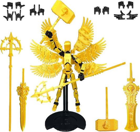 (Assembly Completed) T13 Action Figure Set,Titan 13 Robot Movable Action Figure,3D Printed T13 Articulated,Full Body Mechanical Doll,Christmas Birthday Gift for Kids Adult
