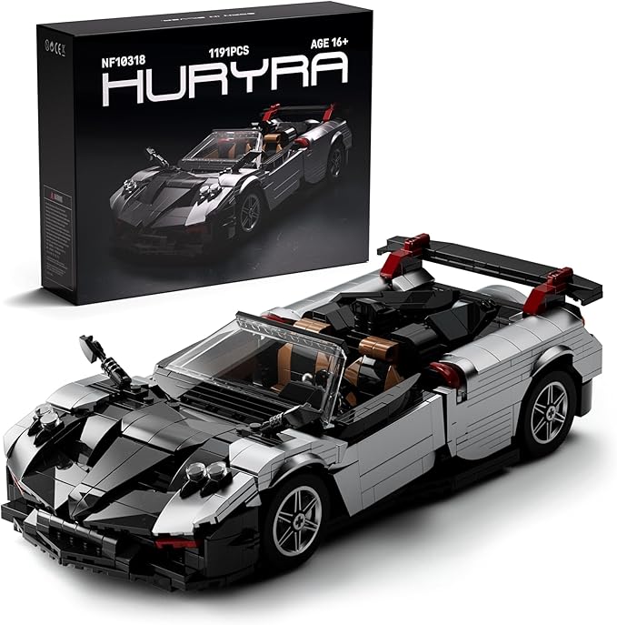 Nifeliz HURYRA Sports Car Building Set, 1:14 Scale Supercar Model Building Set for Display and Collectors, Ideal Gift for Adults and Car Lovers (1,191 PCS, NF10318)