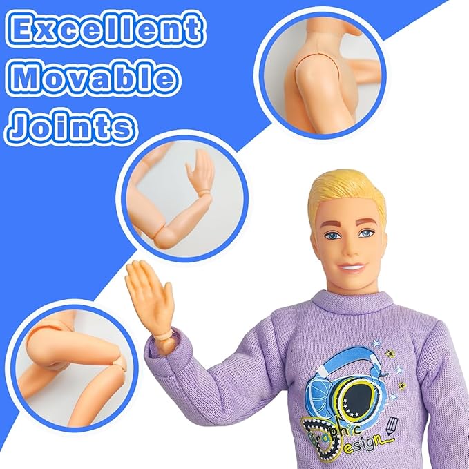 Interactive Family Toy Fun Action Figures Set, Imaginative Family Doll Play