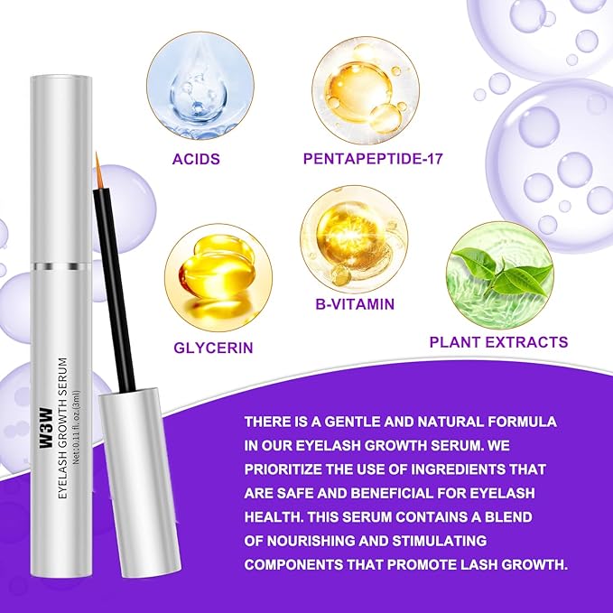 Lash Serum,Eyelash Growth Serum - Rapid Eyelash for stronger, Healthier Lashes & Brows, Vegan & Cruelty-Free (2 PCS)