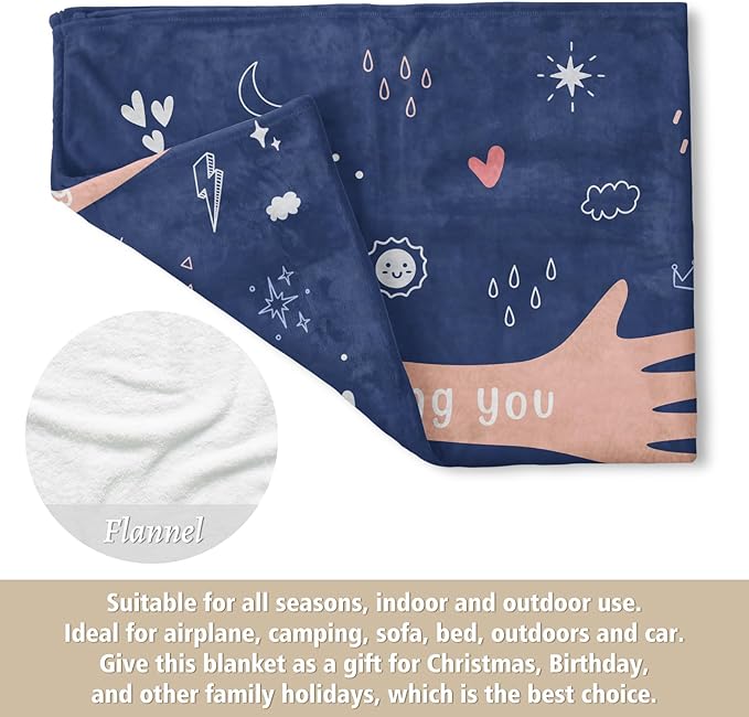 Get Well Gifts for Women Men, Hug/Healing Blanket | Thinking of You/Cancer Care/Sympathy/After Surgery Gifts for Friends, Sister, Coworker, Soft Throw Blankets 50'' x 60''