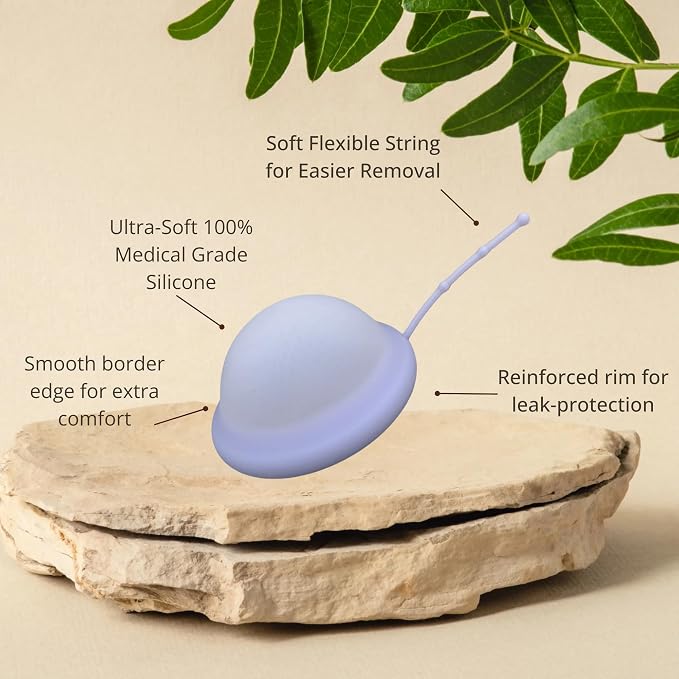 NEYA Reusable Menstrual Disc with Easy-Removal String – Comfortable Period Disc Alternative to Tampons & Cups, Leak-Resistant, Long-Lasting Protection (Small)