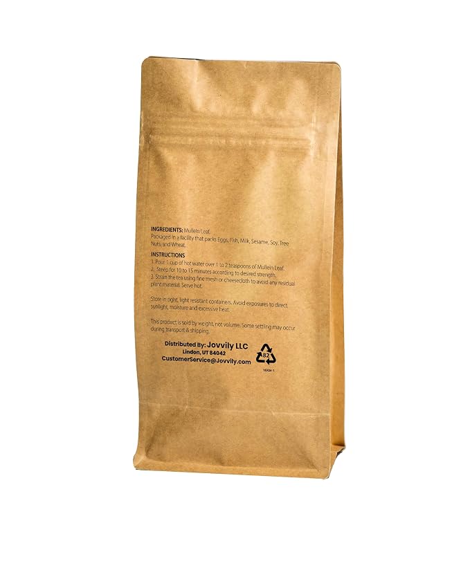 Jovvily Mullein Leaf - 1 lb - Cut & Sifted - Herbal Tea - Caffeine Free.