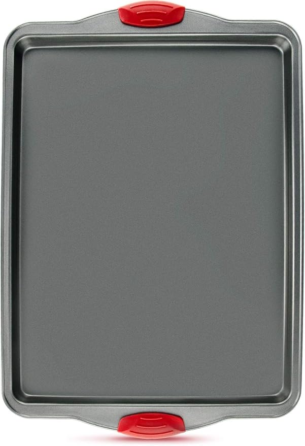 Boxiki Kitchen Nonstick Baking Sheet Pan Heavy-Gauge Carbon Steel, Warp, Dent, and Rust-Resistant Gourmet Rimmed Half Cookie Sheet Tray, Non-Toxic for Exceptional Baking Performance - 15x10 Inch