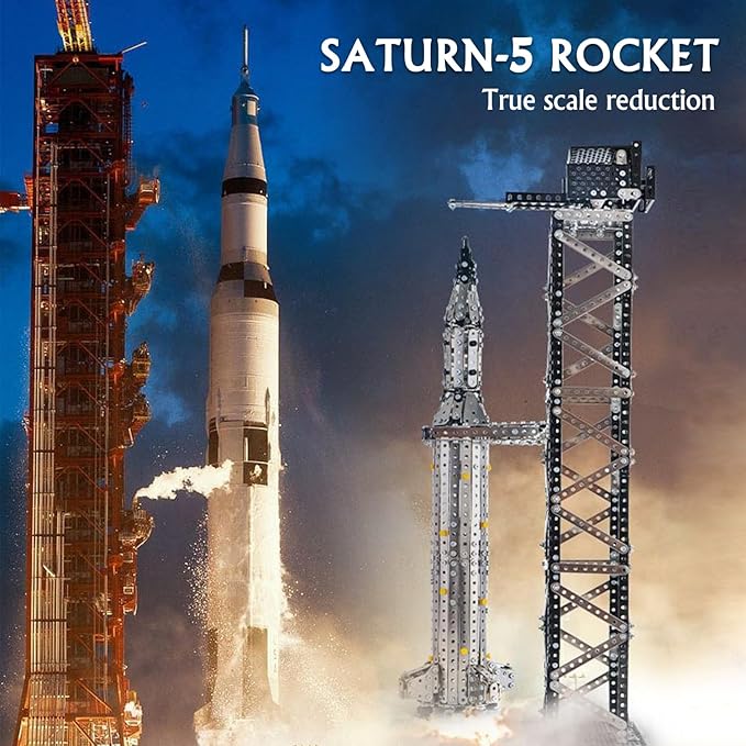 3D Metal Puzzle Aviation Model Kits, Rocket Launching Pad Models Kits to Build for Kids Boys Teens Men, DIY Toys Brain Teaser Puzzles, 3D Puzzle Model Kits Creative Birthday, 768 Pcs