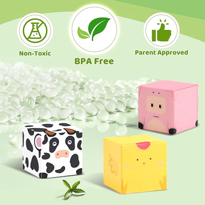 138 PCS Magnetic Blocks, Magnetic Building Blocks for Kids, Farm Construction Magnet Cubes Set for Girls Boys, Sensory STEM Toys for Kids Toddlers Ages 3+ Birthday