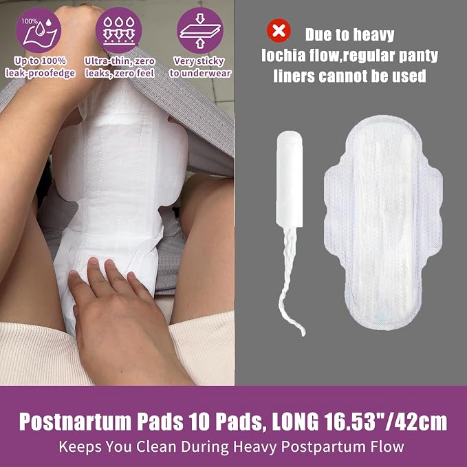 20 Pcs Mom Postpartum Essentials Recovery Kit, Hospital Bag Must Haves for New Mom, Postpartum Pads, Peri Bottle, Cooling Spray, Perineal Cooling Pad Liners, Disposable Underwear, Hot&Cold Packs(Set)