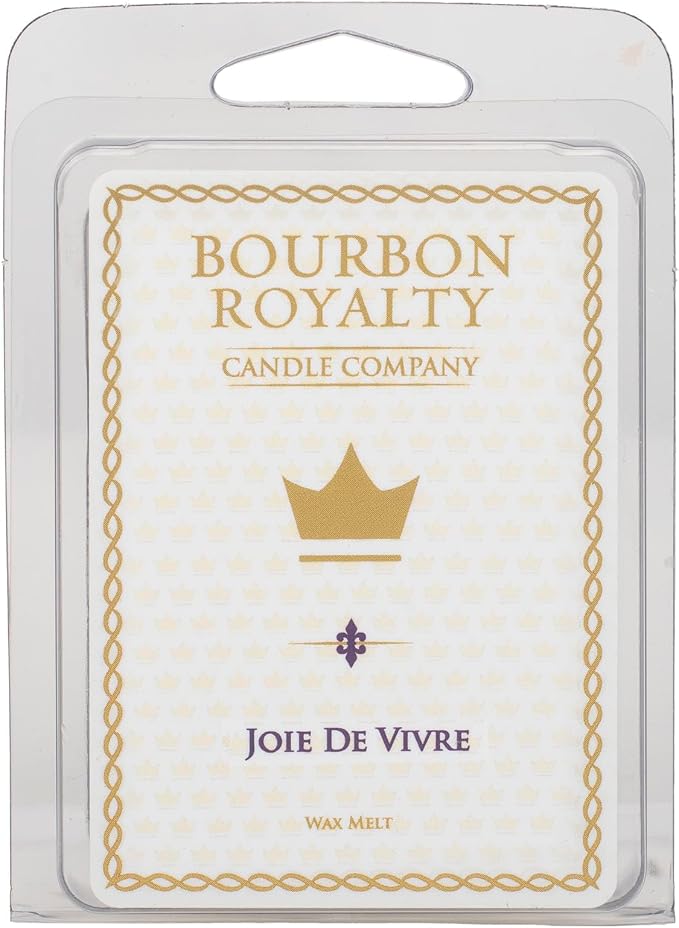 Bourbon Royalty Luxuriously Scented 2 Ounce Wax Mixer Wax Melt Cubes for Tart Burner, Joie De Vivre, White