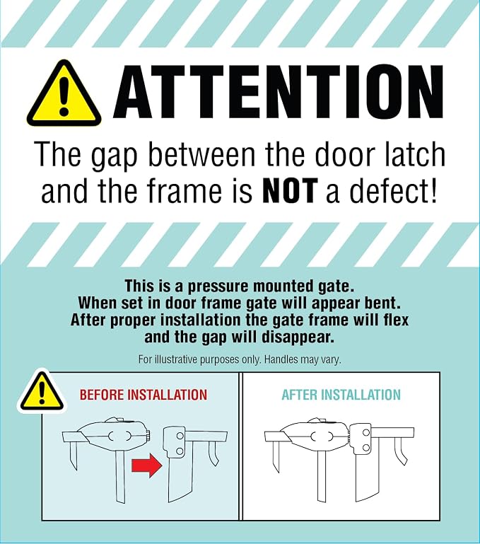 Regalo Safety 37" Extra Tall Baby Gate for Doorways & Bottom of Stairs, Wood Accent Pressure Mounted Gate with Door for Babies, Toddlers & Pets, Tested & Safe for 30 Years, American Designed and Owned