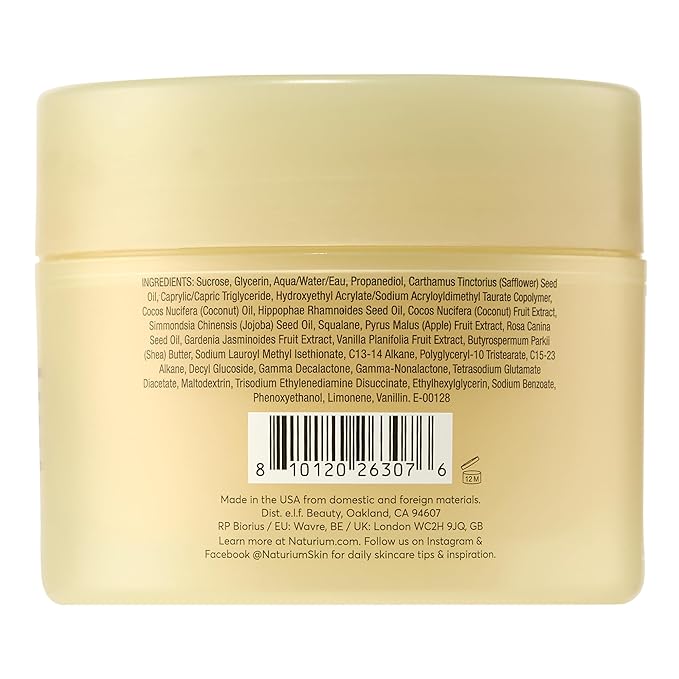 Naturium Glow Getter Body Scrub, Exfoliating Sugar Crystals with Linoleic-Rich Oils, Glycerin & Squalane, 226 g / 8 oz