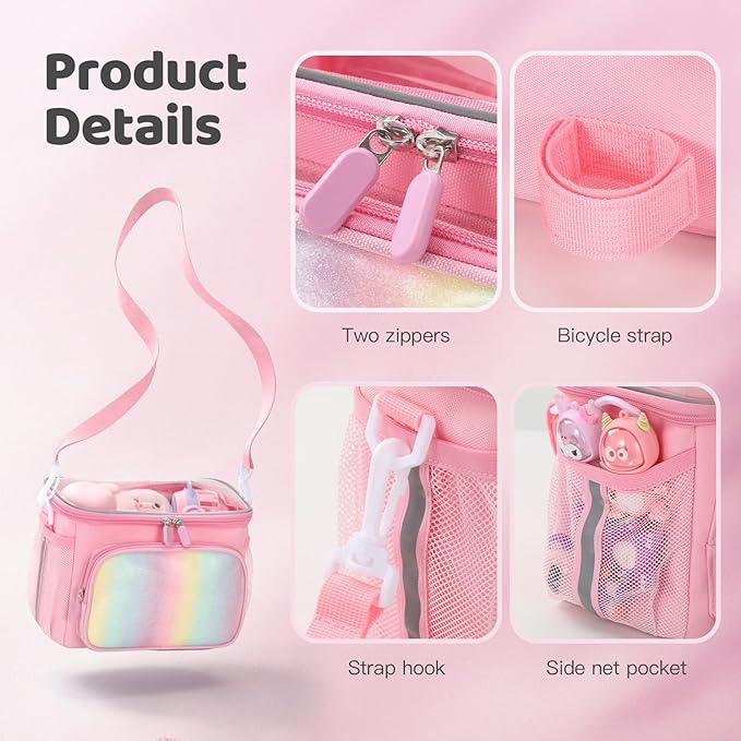 Kids Bike Basket, Front Frame Handlebar Bag for Toddler Scooter Tricycle Bicycle, Cute Small Fabric Bicycle Basket for Boys & Girls,