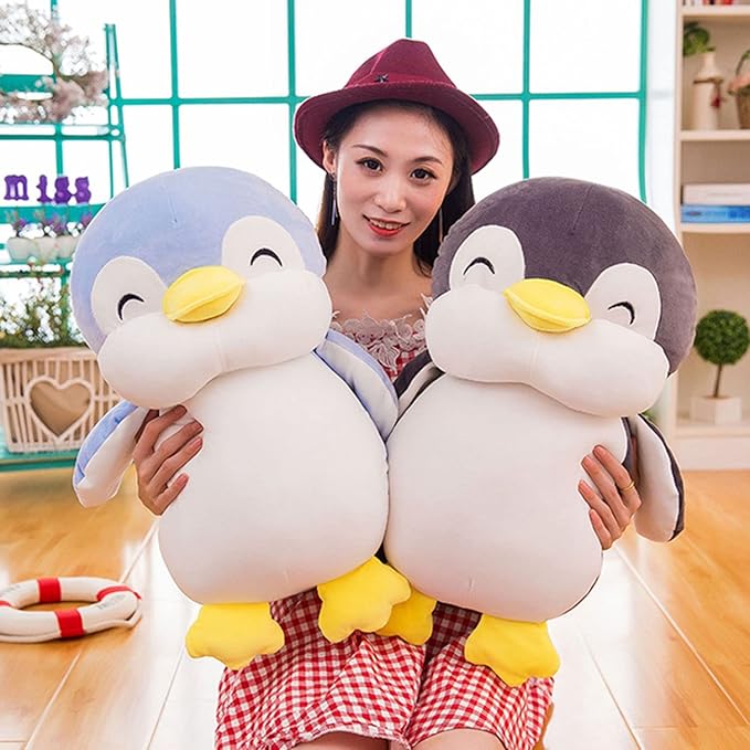 17.7 Inch Plush Penguin Stuffed Animal - Hugging Pillow with Smile Face, Cuddly Penguin Plushie Toy for Kids and Lovers - Perfect for Birthdays, Valentine's, Christmas