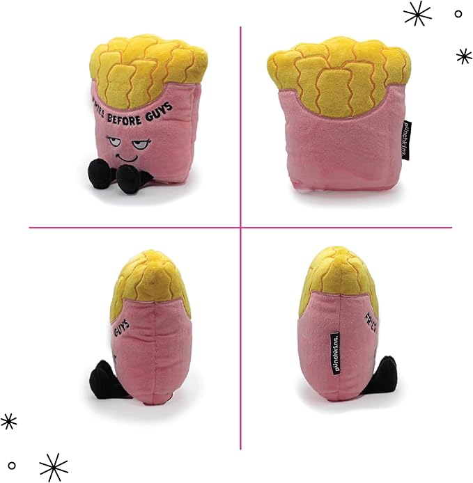 French Fry Plushie - Exercise? You Mean Extra Fries Sassy French Fry Plush, Cute & Funny Plush Toy for Gifting