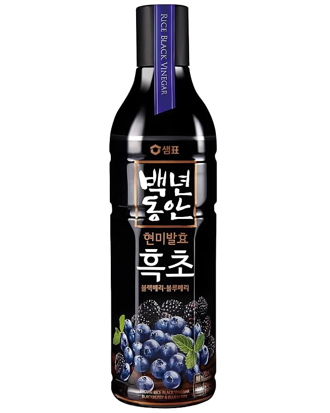 Sempio Rice Black Vinegar Drink: Blackberry & Blueberry, Vegan, 30.4 fl oz | Naturally Fermented Brown Rice Vinegar Concentrate, No Added Sugar, Mix for Beverages, Salad Dressings, Marinades & Sauces