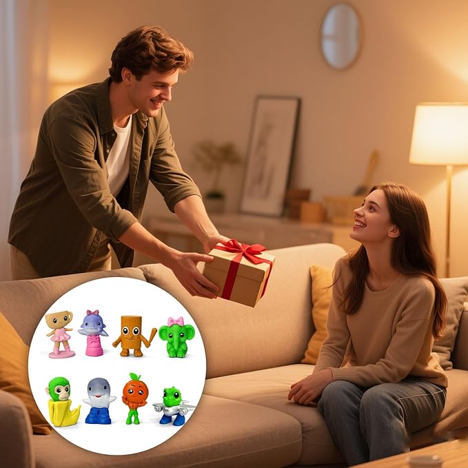 8Pcs Italian Brainrot Action Figures,Tralalero Travala Toy Set Tralalero Travala,Tung Tung Tung Sahur, Brr Brr Patapim - Brainrot fidget Toys,Decorations Gifts for Office Room Figurine Decor (8PCS-D)