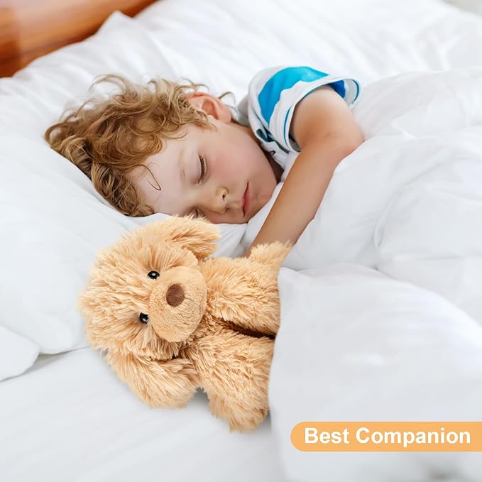 Warmable Golden Retriever Plush Toy, Microwavable Stuffed Animal Heating Pads for Period & Stress Relief, Lavender Dog Stuffed Animal for Anxiety, Bedtime, Puppy Plushie Gifts for Kid Women