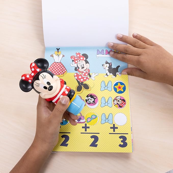 Melissa & Doug Sticker Wow!™ 24-Page Activity Pad and Sticker Stamper, 300 Stickers, Arts and Crafts Fidget Toy Collectible Character – Disney Minnie Mouse - for Kids Ages 3+ - FSC Certified