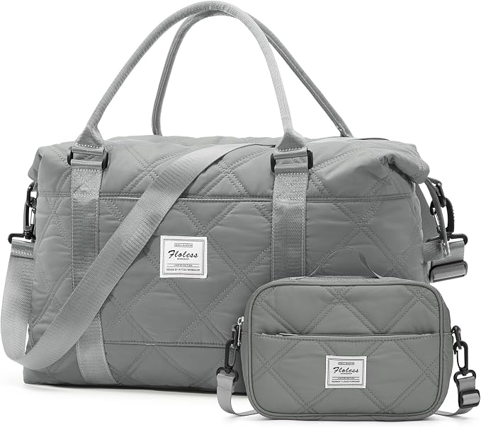 Travel Duffel Bag, Carry On Overnight Weekender Bags for Women | Travel Bag with Wet Pocket & Trolley Sleeve, For Spirit Airlines 18x14x8 Personal Item Bag