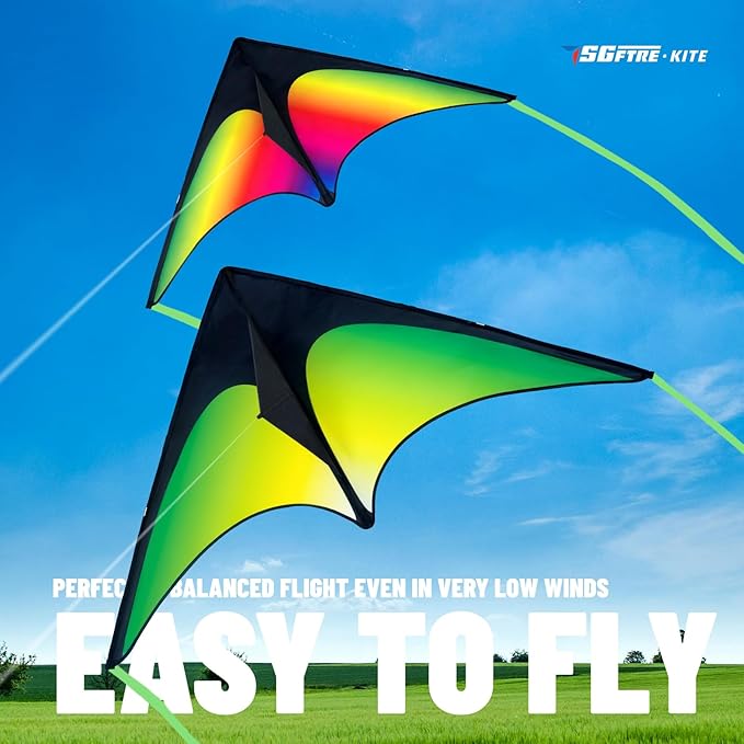 SGftre Delta Kite Two Set for Kids and Adults,Easy to Fly Outdoor Fun Kites, Perfect for Beaches and Parks,Ideal Kids Kite and Adult Kites for Family Fun