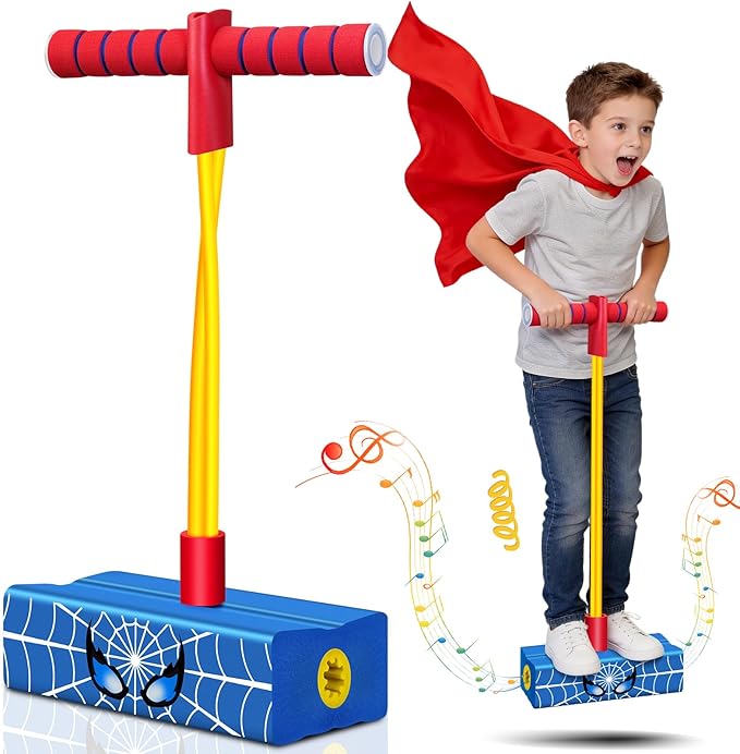 Kids Pogo Stick: 3 4 5 6 7 8 9 10 11 12 Year Old Boy Gift, Outside Toys for Kids Ages 4-8, 3+ Year Old Boy Toys, Birthday, Easter, Christmas, Foam Pogo Jumper for Kids