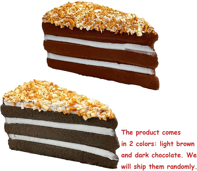 Chocolate Cream Triangle Cake Squishies Toy for Kids Birthday Gift,Cute Stress Relief Simulation Slow Rising Bread Squishi Squeeze Toys(Random Color)