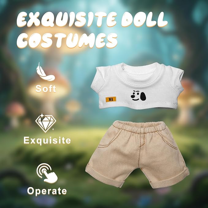 17cm Doll Clothes 2-Piece Set – Sport Hoodie & Pants Outfit for 1:6 Scale Dolls | Premium Cute Fashion Hoodie Set for Girls' Dolls (No Doll Included)