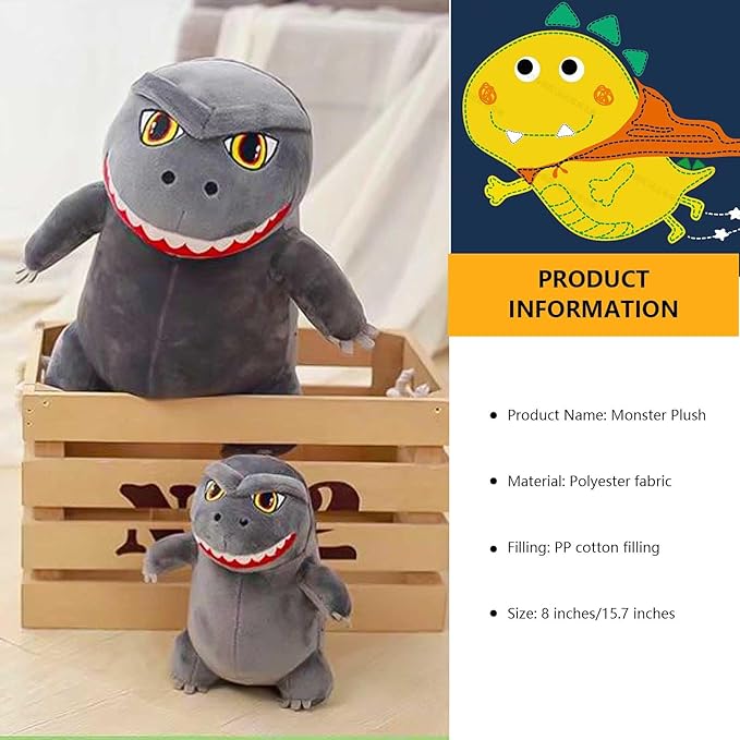 Dinosaur Monster Stuffed Animal Plush Toy,Cartoon Movie Figures Plush for Kids Fans Birthday