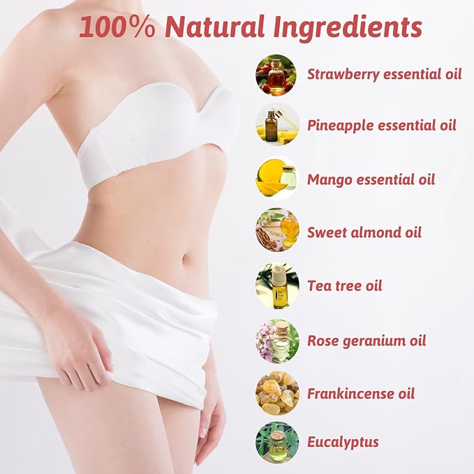Wovarkie 3 Packs Yoni Oil for Women, 100% Natural Feminine Oil Intimate Deodorant for Women, Eliminates Odor and Ph Balanced, Feminine Serum Made with Pure Natural Essential Oils (1 fl oz/30 ml)