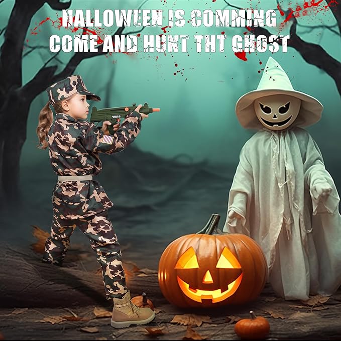 Army Costume for Boys, Halloween Boys Costume Military Soldier Pretend Set, Halloween Party Costumes for Boys 3-10