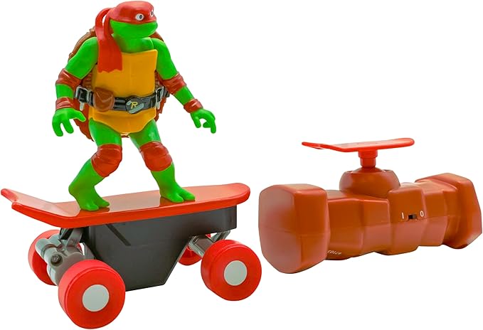 Teenage Mutant Ninja Turtles Toy, Raphael Half Pipe RC Skate Vehicle with Tricks, 2.4 GHz Remote Control TMNT Ninja Turtle Toy, Mutant Mayhem, Ages 5+