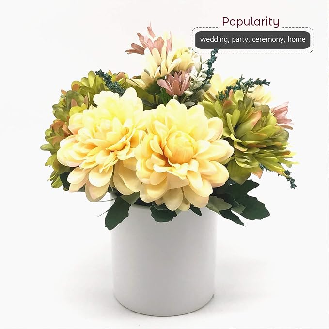 WGVI Matte White Ceramic Cylinder Vase Width 6.5" Height 6", Flower Arrangements, Candle Holder, Terrarium Planter Pot, Storage Container Organizer, Pen Brush Holder, Modern Table top Decor, 6 Pc