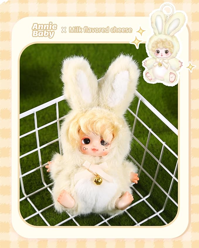 Annie Baby Plush Doll Blind Box Figure 1PCS, Love Descends Series Plush Blind Box, Cute Figures Mystery Box Collectible Toys Cute Keychain Holiday Birthday Gifts.