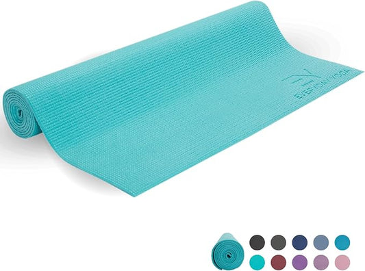 Everyday Yoga Deluxe Mat, Spacious 72"x24" Non-Slip Yoga Mat for Comfortable Home Workouts, 3-5mm Extra Thick