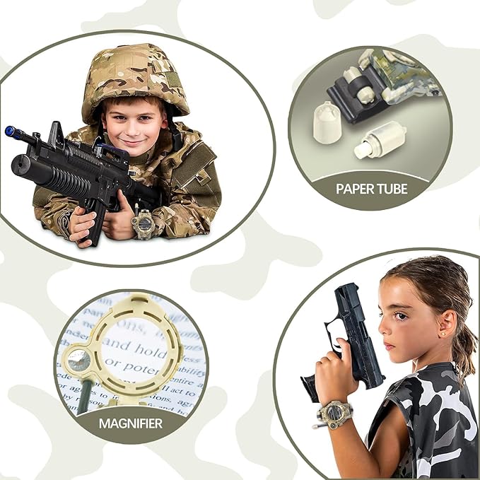 Walkie Talkie for Kids,Rechargeable Spy Walkie Talkies Watch Army Toys Gifts for Children,Two-Way Radio Walky Talky Watches with Flashlight Children Outdoor Game Interphone Toy Game(2 Pack)