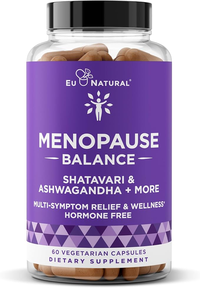 Premium Menopause Supplement for Women - Menopause Balance with Shatavari, Ashwagandha, L-Theanine & Holy Basil - Holistic Multi-Symptom Menopause Support & Hot Flash Relief - 60 Vegetarian Capsules