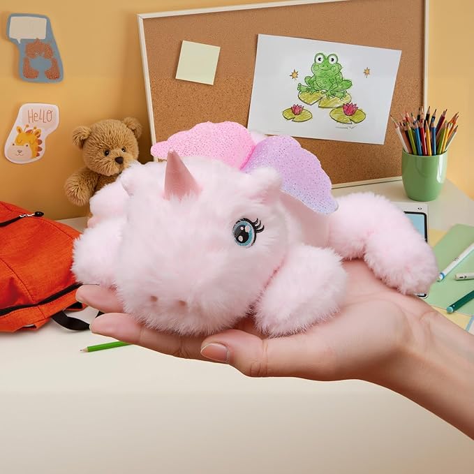 7.8in Unicorn Plush Brown Stuffed Animal Cute Unicorn Plush Toy Ultra Soft Hugging Gift for Kids Girls Boys