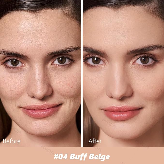KYDA Mushroom Head Air Cushion BB Cream, Mushroom Foundation for Older Women, Lasting Moisturizing CC Cream Foundation for Mature Skin, Even Skin Tone Concealer Makeup, 0.705Oz, Buff Beige