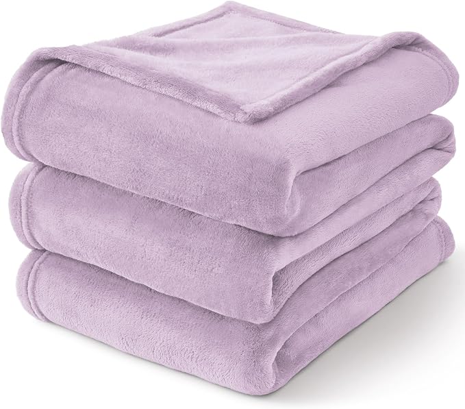 BEDELITE Fleece Blanket Soft Plush King Size Bed Blanket Lilac 108"x90" | Ultra Soft Fleece, Plush Microfiber, Lightweight Warmth, All Season Comfort, Fade Resistant, Machine Washable