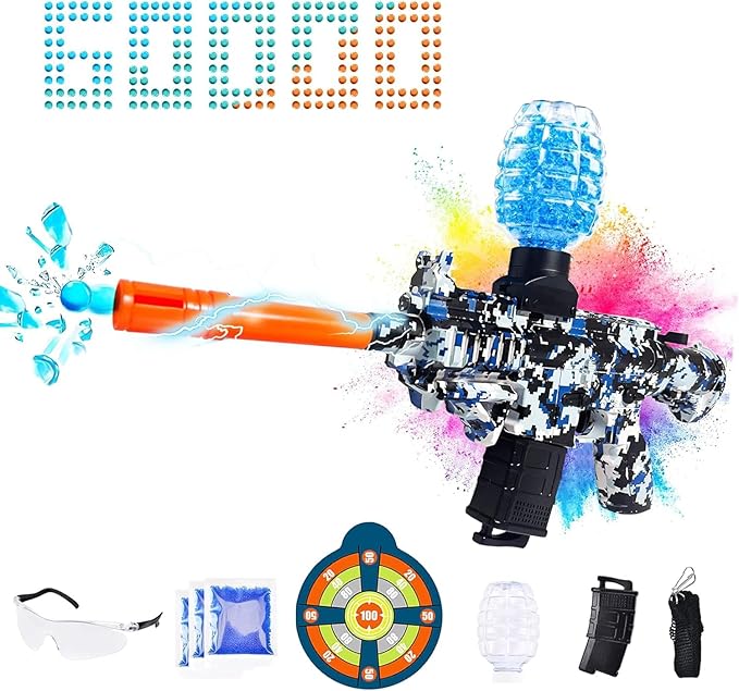 JANNIRESS Electric Blaster Toys Eco-Friendly Splatter Ball Blaster,Automatic Outdoor Games Toys for Activities Team Game