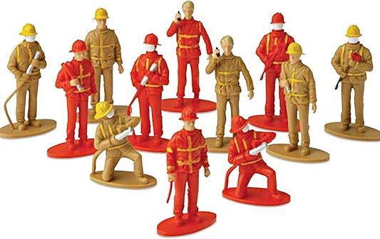 ArtCreativity 2.5 Inch Mini Fireman Figurines for Kids- Set of 12- Free Standing Firefighter Toys Figures- Birthday Party Favors for Boys and Girls, Goody Bag Fillers, Cake Toppers and Decorations