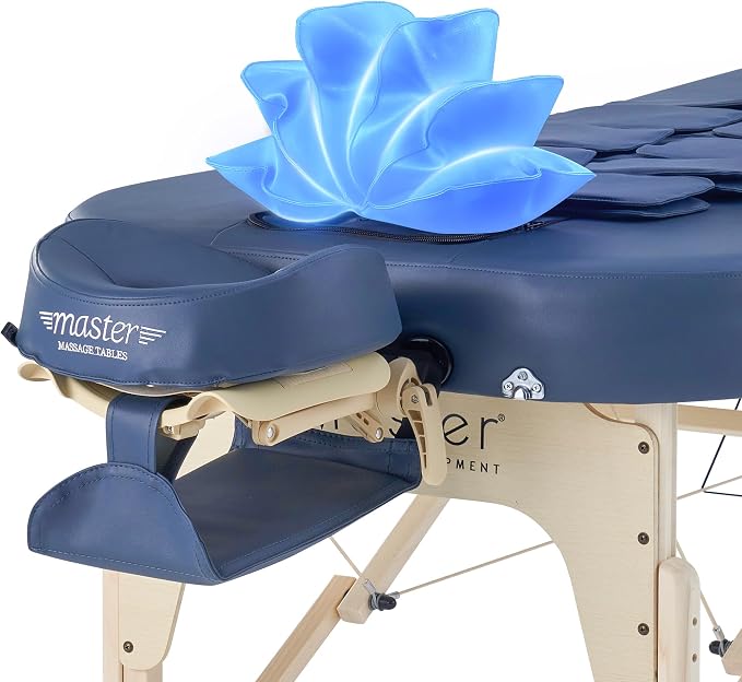 Concord 30" Portable AirWave Massage Table | Air Compression Full-Body Stretching & 3D Lumbar Support | Professional Folding Wellness Bed - Royal Blue