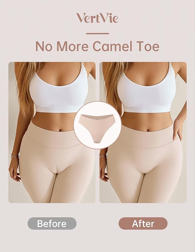 Vertvie Seamless Thongs for Women No Show Thong Panty Liners Invisible Workout Panties Sexy Breathable G-String Underwear