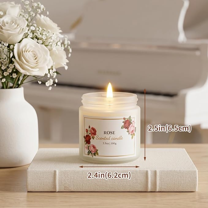Scented Candles for Women, 3.5oz Floral Soy Candles for Home Scented, 6 Pack Relaxing Candles for Women Stress Relief, Aromatherapy Candles Gifts for Woman Birthday Anniversary Bath Yoga