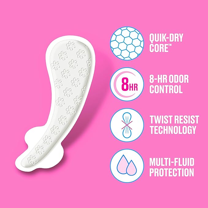Carefree Panty Liners for Women,Thong Liners,Unwrapped,Unscented | Pantiliners,Carefree_Liners,Daily_Liners for Women,Light Periods and Leaks | (Packaging May Vary), 49 Count (Pack of 12)