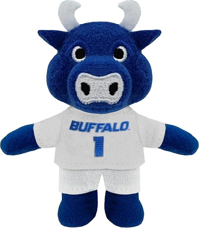 Bobbi-Dobbiez Attachable Plushie University at Buffalo Victor E. Bull Mascot – Attaches to Backpacks, Bags, Shoes, Water Bottles, and More