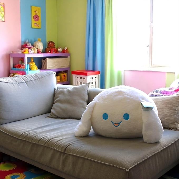 29-Inch Jumbo White Rabbit Plush – Giant Stuffed Bunny Toy for Kids & Adults – Soft Kawaii Cuddle Animal Pillow – Gift for Girls, Boys, Bedroom Decor, Easter Bunny Toy