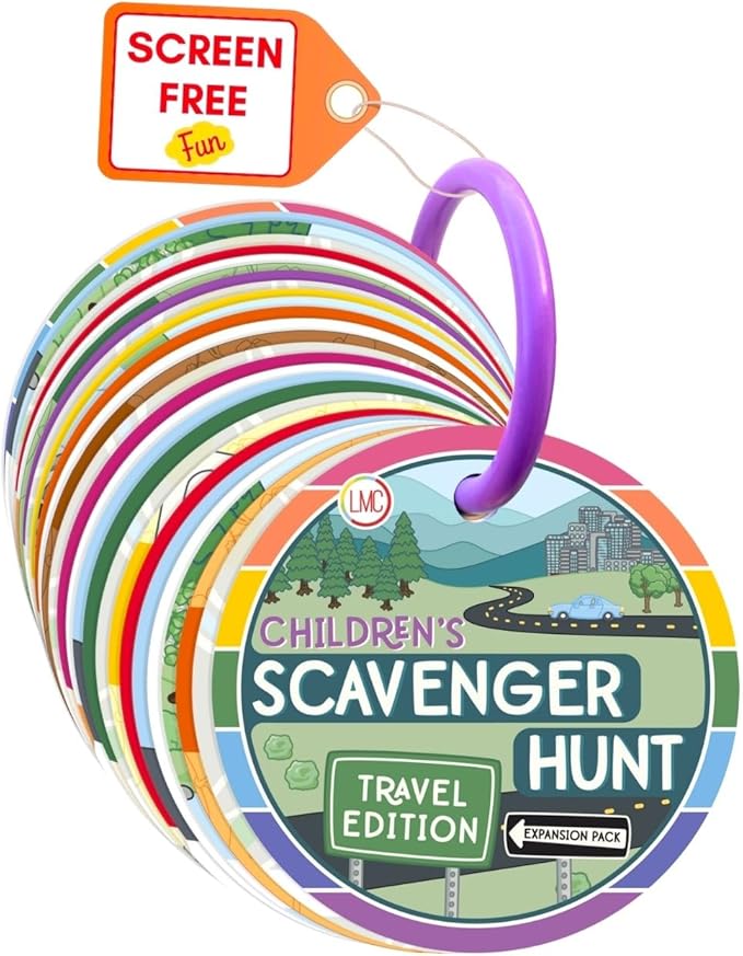 Children's Scavenger Hunt: Travel Edition - Expansion Pack | Toddler Car Activities | Road Trip Toys | Games for 2, 3 Year Old's & Up | Kids Educational Scavenger Hunt Cards