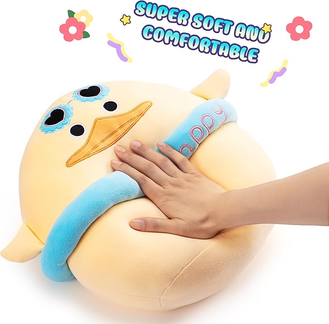 Original 12.5-inch Duck Pillow Plush Stuffed Animal Toy,Big Size Soft Cute Fat Cuddle Huggable Adorable Plushie Toys,Gift for Children Girls